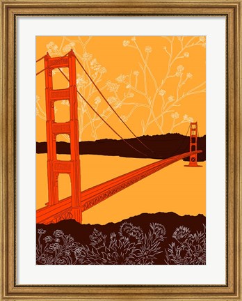 Framed Golden Gate Bridge - Headlands Print