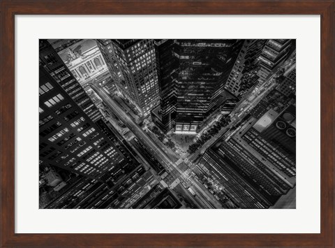 Framed New York City Looking Down Print