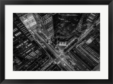 Framed New York City Looking Down Print