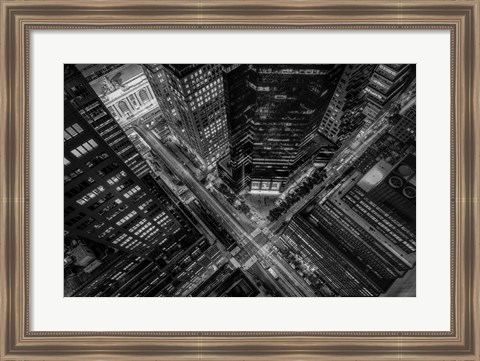 Framed New York City Looking Down Print