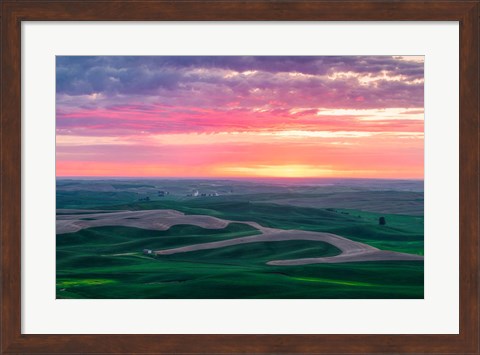 Framed Palouse Sunset Print