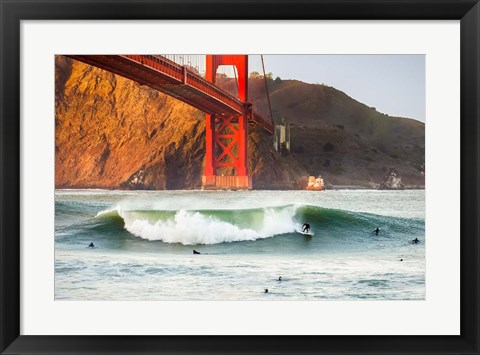 Framed Golden Surf Print