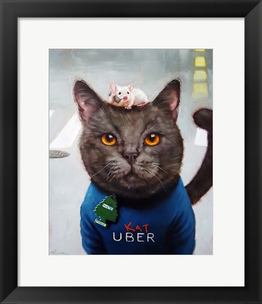 Framed Cat Uber Print