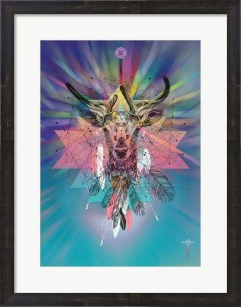 Framed Cosmic Deer Print