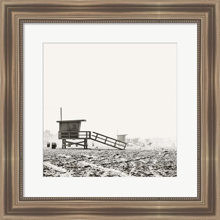 Framed BW Lifeguard Print