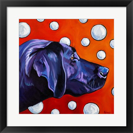 Framed Lab and Bubbles Print