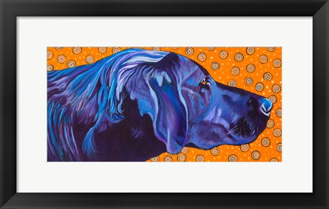 Framed Lab With Orange Print