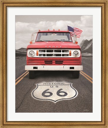 Framed Dodge on Route 66 Print