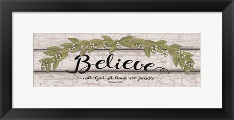 Framed Believe Print