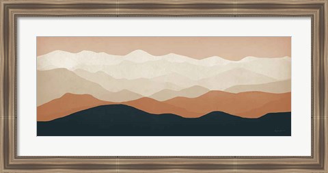 Framed Terra Cotta Sky Mountains Print