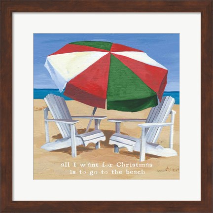 Framed Christmas at the Beach III Print