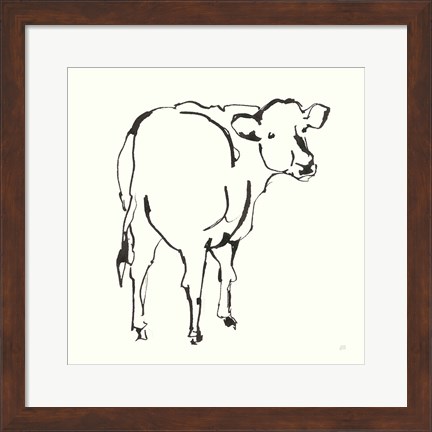 Framed Line Cow Print