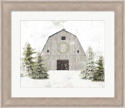 Framed Holiday Barn Print