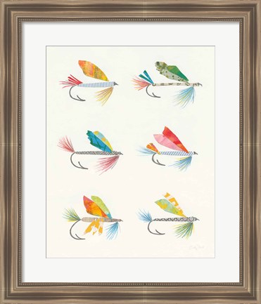 Framed Angling in the Stream Lures Print