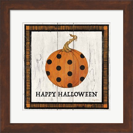 Framed Happy Halloween Pumpkin Print