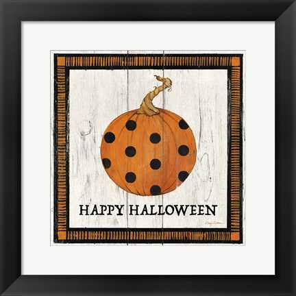 Framed Happy Halloween Pumpkin Print