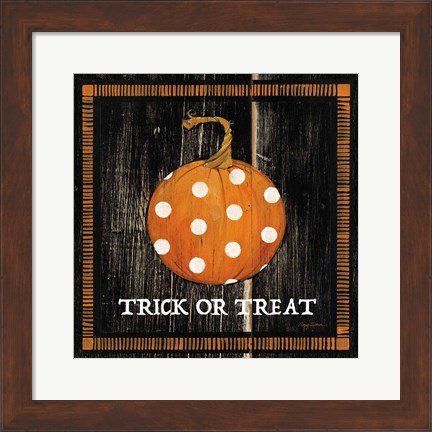 Framed Trick or Treat Pumpkin Print