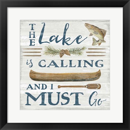 Framed Lakeside Retreat VIII Print