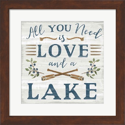 Framed Lakeside Retreat VI Print