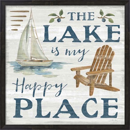 Framed Lakeside Retreat IX Print