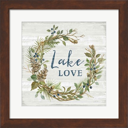 Framed Lakeside Retreat IV Print