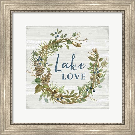 Framed Lakeside Retreat IV Print