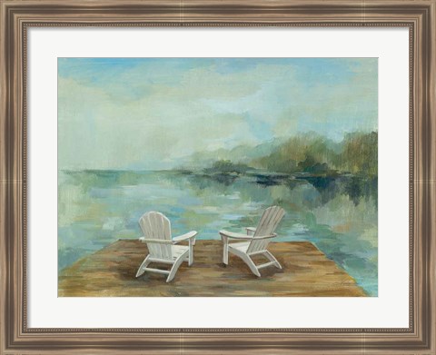 Framed Lakeside Retreat I no Wood Print