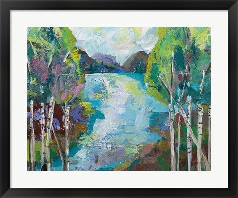 Framed Birch Pond Print