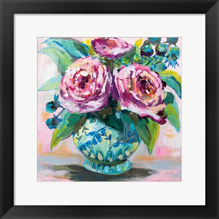 Framed Pink Peonies II Print