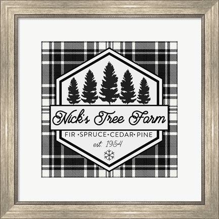 Framed Plaid Holidays I Print