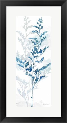 Framed Indigo Botanical panel III Print