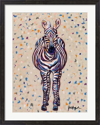 Framed Fruit Stripe Zebra Print