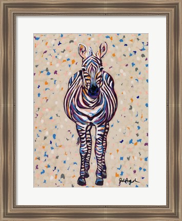 Framed Fruit Stripe Zebra Print