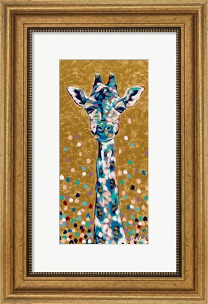 Framed Golden Girl Giraffe Print