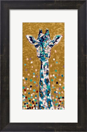 Framed Golden Girl Giraffe Print