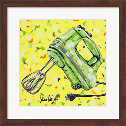 Framed Kitchen Sketch Mixer Print