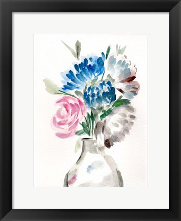 Framed Floral Vase II Print