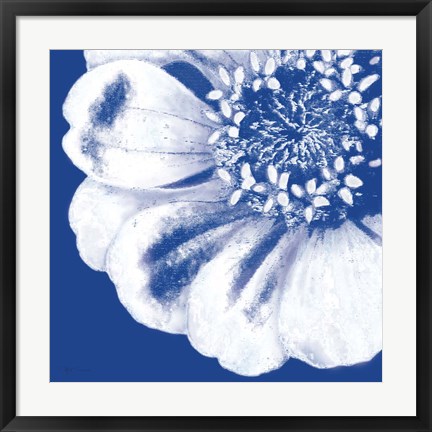 Framed Flower Pop blue II Print