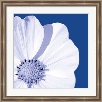 Framed Flower Pop blue III Print