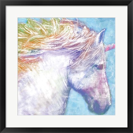 Framed Colorful Unicorn Print