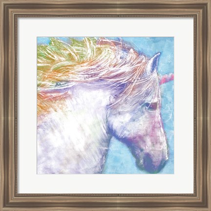 Framed Colorful Unicorn Print