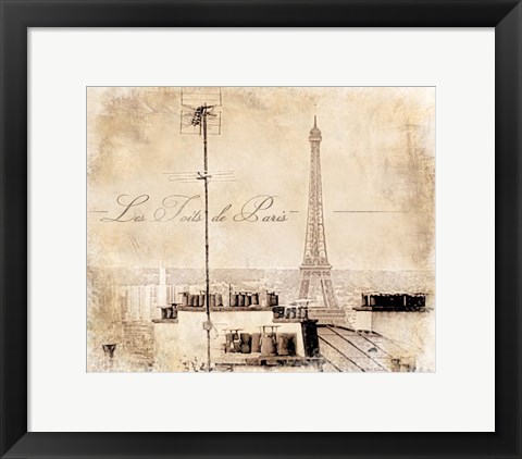 Framed Les Toits De Paris Print