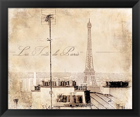 Framed Les Toits De Paris Print