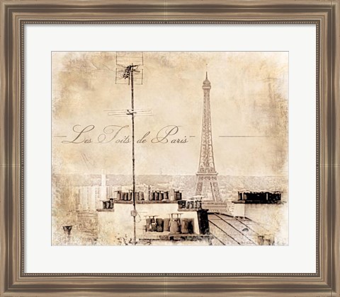 Framed Les Toits De Paris Print