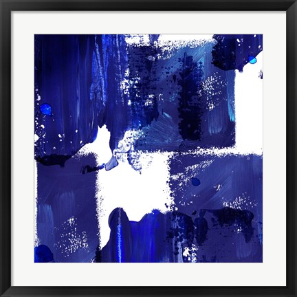 Framed Indigo Abstract IV Print