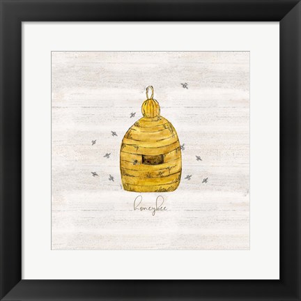 Framed Bee&#39;s Life VI-Honeybee Print