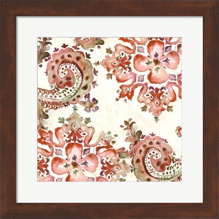 Framed Artisan Medallion Pattern II Print