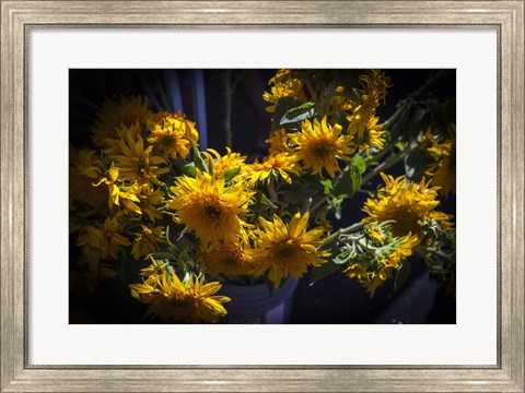 Framed Yellow Flowers Print