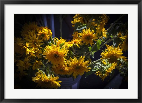 Framed Yellow Flowers Print