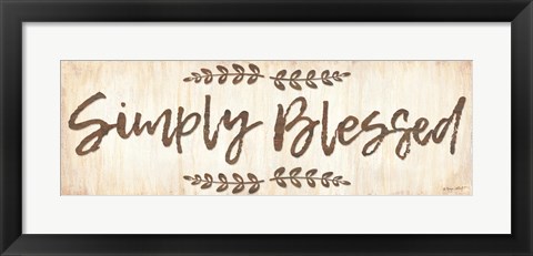 Framed Simply Blessed Print